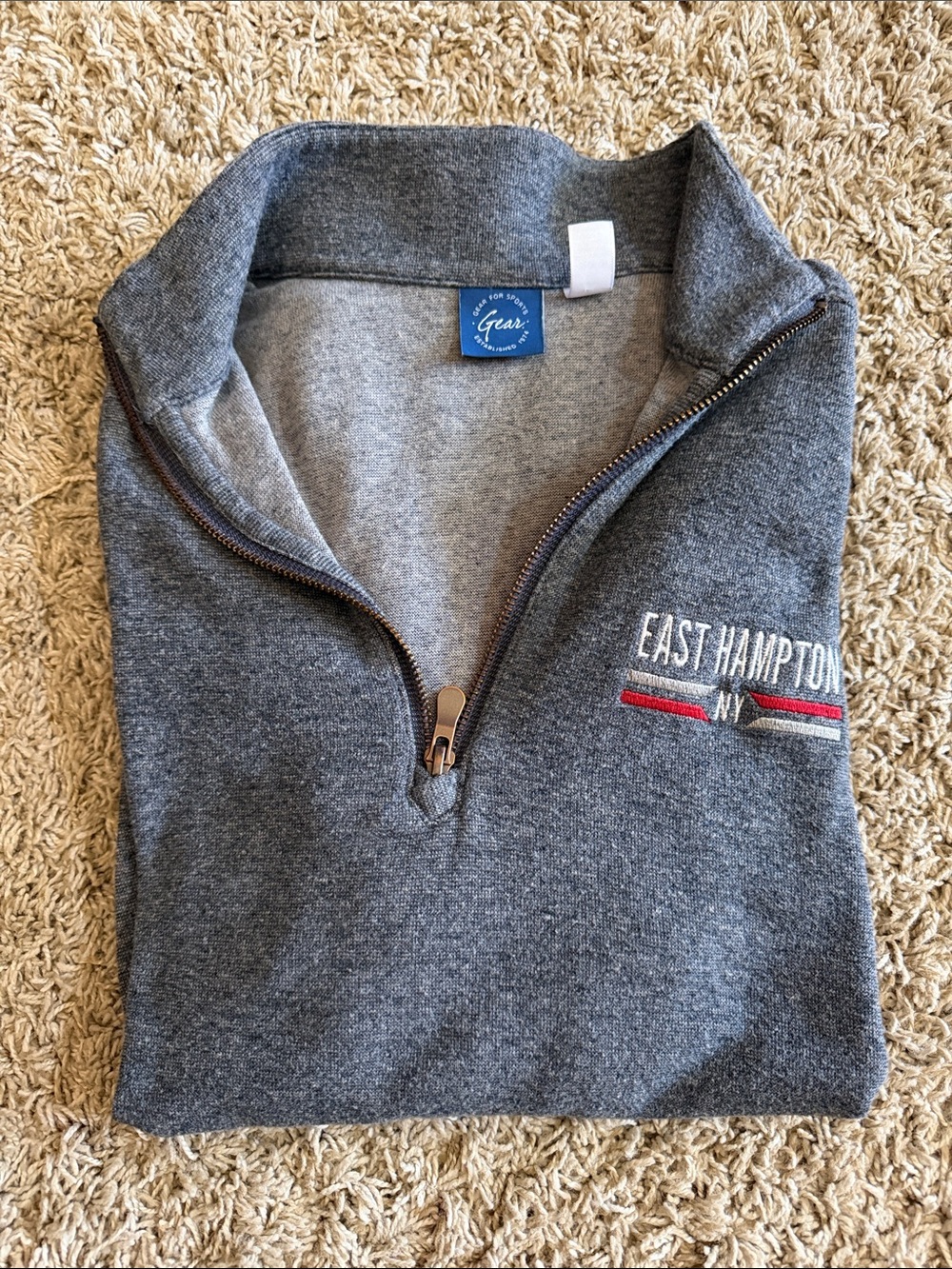 Gear For Sports Gray Quarter-Zip Pullover with Red Accent